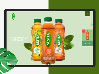 Nestea microsite landing concept design ui ux website