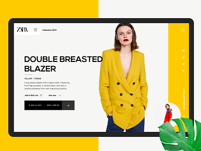 Zara - Product page design ecommerce fashion south africa store webdesign website zara