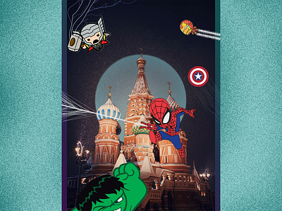 Marvel in Russia graphic design photoshop