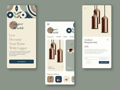 eCommerce store app ui - Home decor app app design application ui bra cleanui dailyui decoration design ecommerce app ecommerce shop gradient ios minimal online shop ui uiux userinterface ux