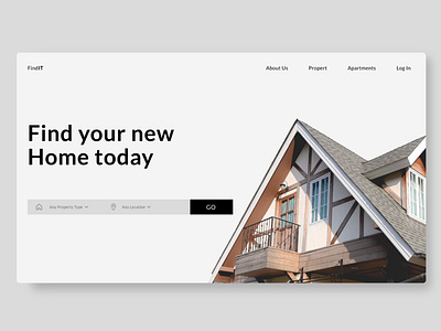 Property Finder Ui app application cleanui dailyui design gradient house minimal property ui ux website