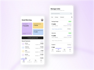 Payment Link app app appdesign banking cleanui dailyui design finance fintech graphic design minimal ui ux