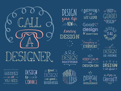 Call a Designer blackboard chalk design drawing fonts handmade lettering letters quotes tag text typography