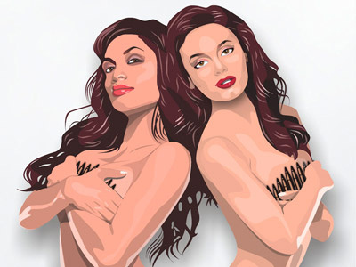 Portrait of Rose Mcgowan and Rosario Dawson