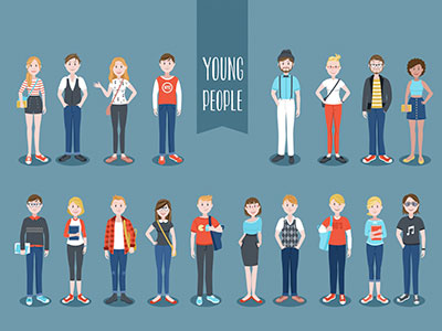 Young people collection by Rosa Puchalt on Dribbble