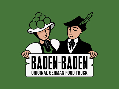 Baden Baden Food Truck Branding branding design foodtruck graphic design illustration logo vector vinyls