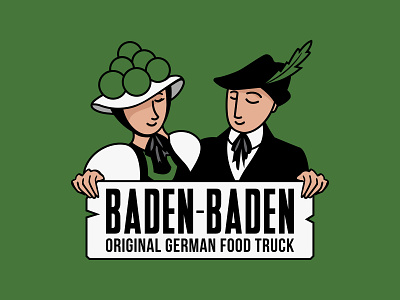 Baden Baden Food Truck Branding branding design foodtruck graphic design illustration logo vector vinyls