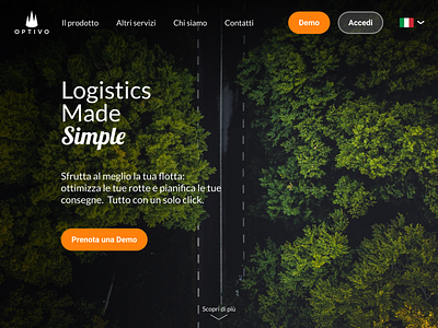 Cover for the Optivo Logistics website. app design graphic design logistics saas website