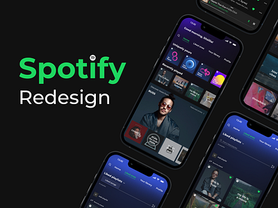 Spotify Redesign app design app ui figma phone ui spotify spotify design ui design