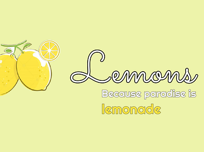 Brand identity for a lemonade stand. ui