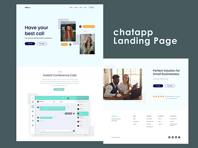 ChatApp Landing Page Modern UI Design chatapp landing page clean design graphic design landing page modern design ui design ux ux design web design