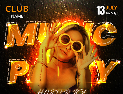 I will Design A Creative Music Party Poster. dj party poster graphic design instagram music party music poster poster