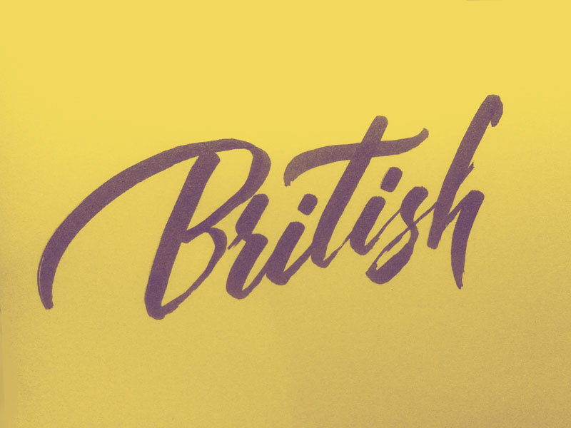 Brush script practice