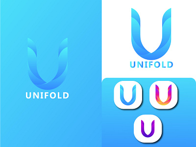 Modern U letter logo