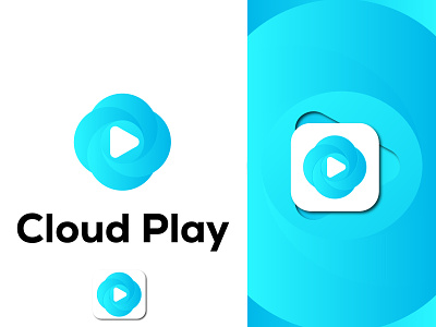 Cloud Play Music Icon app icon brand identity branding cloud custom logo design icon inetial letter logo logo logo design music icon play icon simple icon typogaphy unique design