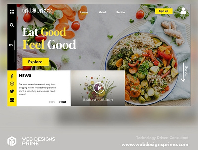 Healthy Food Recipes Website app branding design ecommerce business ecommerce design illustrator ui ux web website