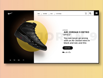 Nike UI Design animation app branding design ecommerce business ecommerce design mobile design mobile ui nike ui ux web webdesign website website builder website concept website design