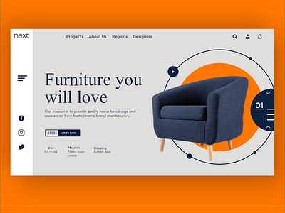 Next Furniture Web UI Design