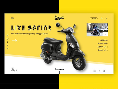 Vespa UI Design animation app branding design ecommerce business ecommerce design ui ux web website