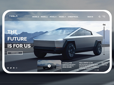 Tesla Web UI Design