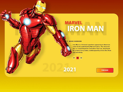 Iron Man Movie Website UI Design