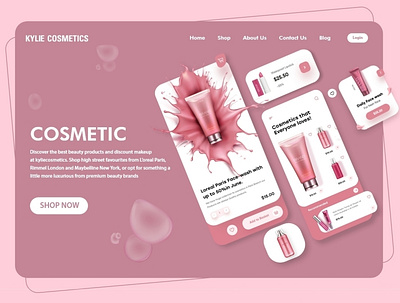 Kylie Cosmetics Web UI Design animation app branding design ecommerce business ecommerce design ui ux web website