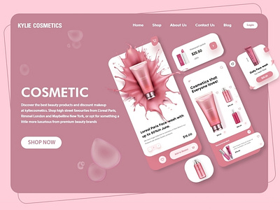 Kylie Cosmetics Web UI Design