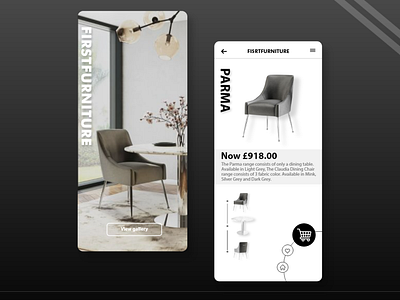 First Furniture Mobile UI design