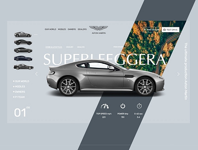 Aston Martin Web UI Design animation app branding design ecommerce business ecommerce design ui ux web website