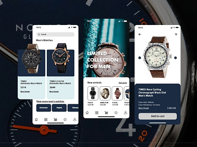 Men's Watches Mobile UI design