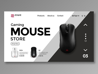 Zowie Web UI Design animation app branding design ecommerce business ecommerce design ui ux web website