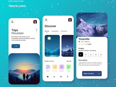 Travelling App Mobile UI Design