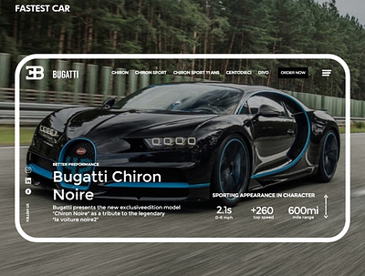 Bugatti Web UI Design branding design ecommerce business ecommerce design illustration logo ui ux vector web