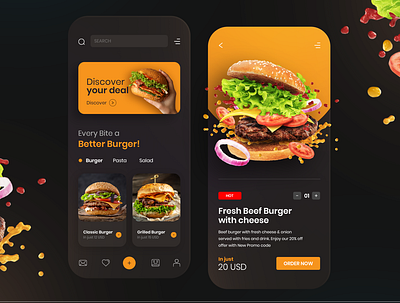 Burger Restaurant Web UI Design branding design ecommerce business ecommerce design illustration logo ui ux vector web