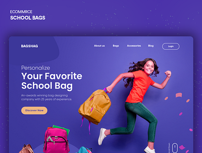 E-Commerce School Bags appdevelopment behance design designideas schoolbags webdesign webdesignsprime website websitedesign