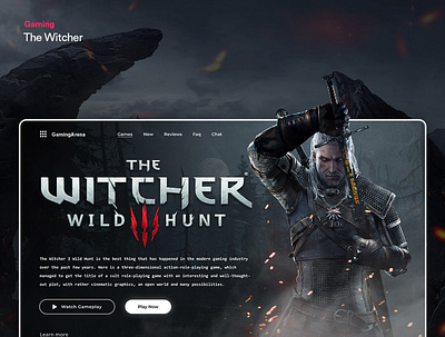 The Witcher 3d animation branding graphic design logo motion graphics ui