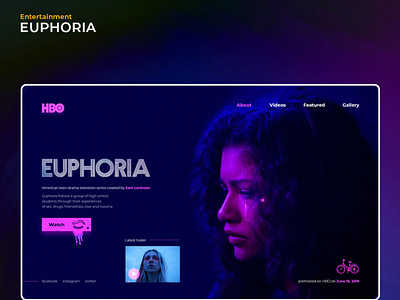 New Concept Webdesign UI design for Euphoria.