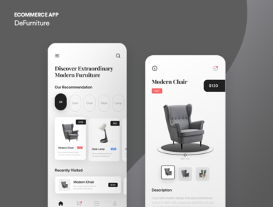 Ecommerce App | De Furniture by Web Designs Prime on Dribbble