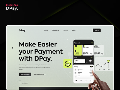 Digital App | Dpay 3d animation branding graphic design logo motion graphics ui