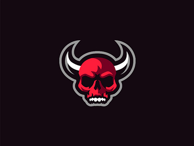 Demon Skull Mascot Logo