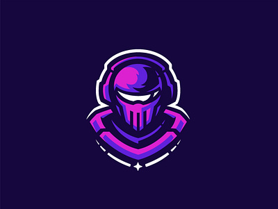 Space Warrior Mascot Logo