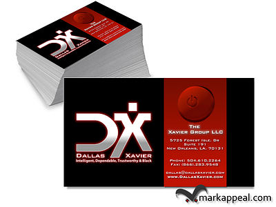Business Cards for Dallas Xavier business cards corporate identity marketing