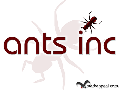 Logo for Ants Inc corporate identity logo marketing non-profit
