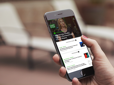 Tech Crunch Concept app green iphone mobile news tech crunch