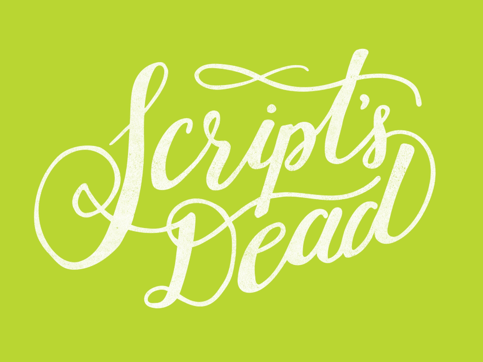 Script's Dead cursive design font lettering marketing script type type art