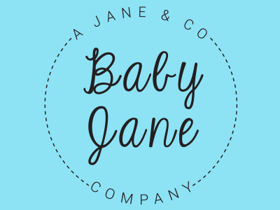 Baby Jane Logo black blue circle logo graphic design logo design typography