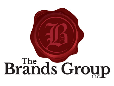 The Brands Group LLC Logo logo design old english stamp typography vector art vector wax stamp wax stamp