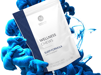 Explosive Drama Sleep Chews beautiful blue blue ink design dramatic explosive drama floating floating ink ink ink explosion ink in water inspiration product advertising product campaign social campaign vector water ink wellness