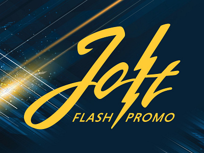 Jolt Promo Logo branding fast flash jolt lightening lightening bolt logo logo design logo designer logotype promotion promotional design typography typography design