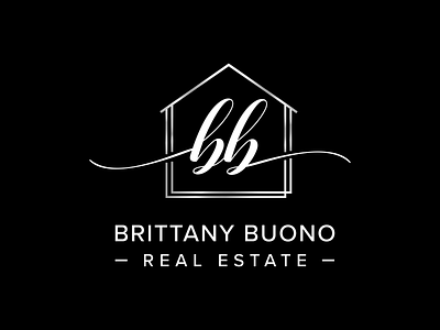 Brittany Buono Real Estate Logo branding calligraphy graphic design home house logo logo design branding logo design concept real estate real estate branding real estate logo realtor logo silver typography
